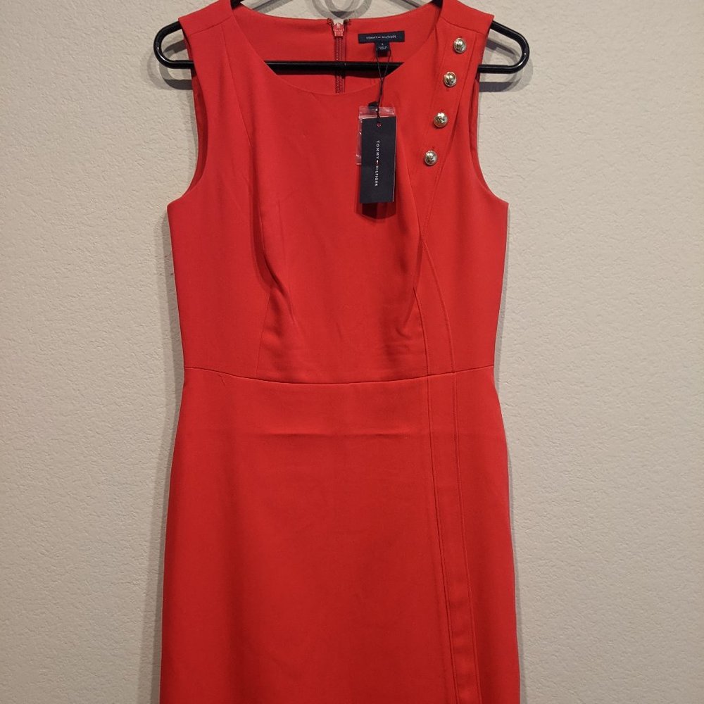 NWT Tommy Hilfiger Red Knee Length Dress